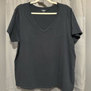 Women’s SS EW V-Neck In The Navy Jersey Knit T-Shirt